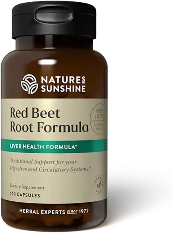 Nature's Sunshine Red Beet Root Formula, 100 Capsules.