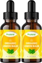 Extrait liquide de feuille de citron biologique pour le soutien immunitaire - Teinture de baume de citron pour l'humeur et le soutien de la relaxation - Gouttes de feuille de teinture biologique pour adultes et enfants Complément alimentaire - 2OZ - 2 Pack