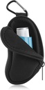 Porte-inhalateurs Asthme Protégez Porte-bags Portable Neoprène Inhaler Mini Sac pour Inhalateur en forme de L, Inhalateur non inclus (Noir)