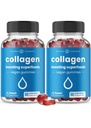 NutraChamps Collagen Boosting Gummies, Collagen Booster Gummy pour la production naturelle de collagène, Vegan Pectin Suppléments Chews pour les femmes et les hommes, 60 Peach Gummies (Pack of 2)