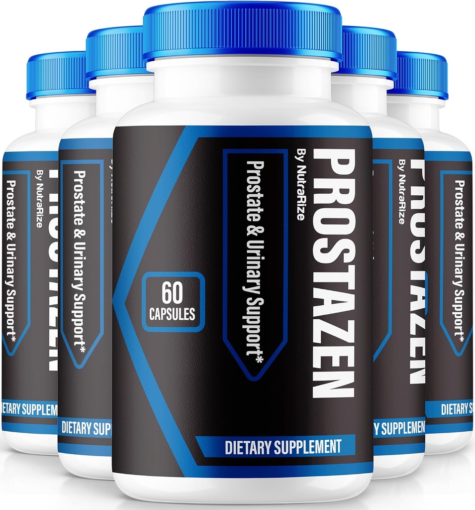 NutraRize (5 Pack) Capsules Prostazen, pilules Prostazen officielles pour soutenir la santé de la prostate, Prostazen Plus Formule Premium, Prostazen pour une prostate saine, Prosta Zen Pastillas Review (300 Capsules)