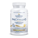 Nordic Naturals ProOmega-D, Lemon Flavor - 60 gels mous - 1280 mg Oméga-3 + 1000 UI D3 - Huile de poisson à haute puissance - EPA et DHA - Santé du cerveau, des yeux, du coeur et des immuns - Non-OGM - 30 portions