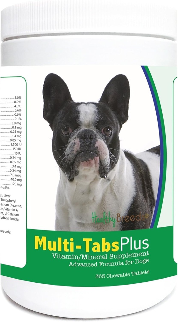 Breeds Healthy French Bulldog Multi-Tabs Plus Comprimés à croquer 365 Compte