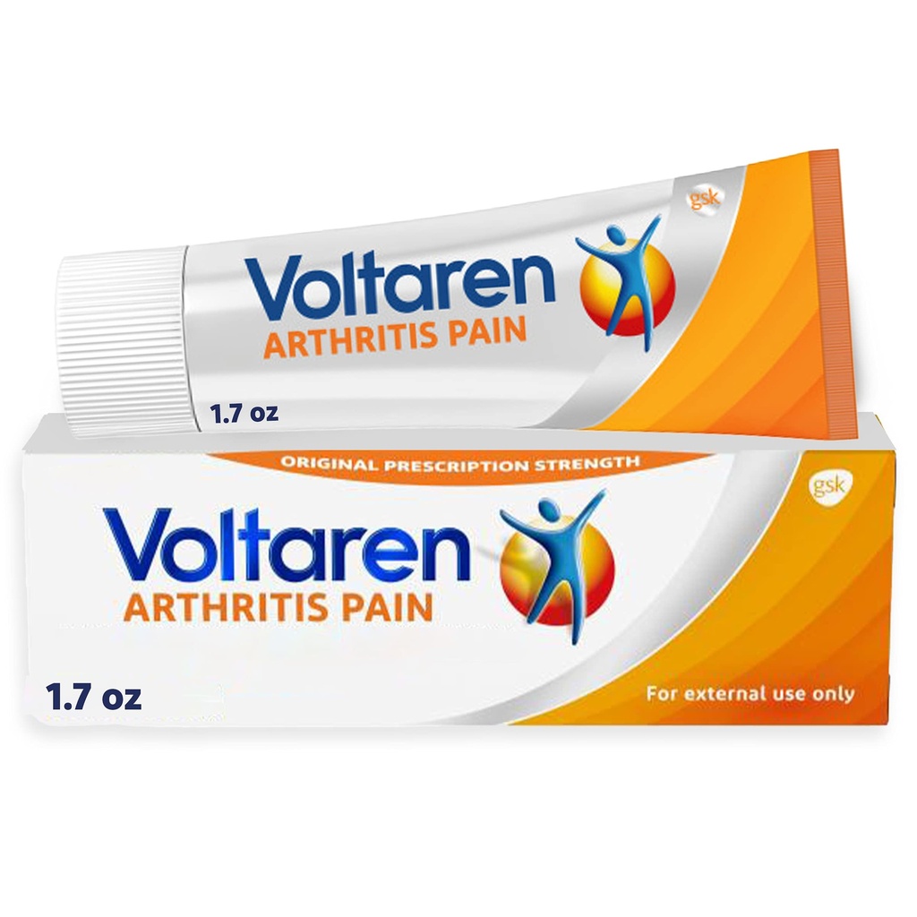 Arthrite Voltaren Gel de douleur pour l'arthrite topique puissante soulagement de la douleur avec Diclofénac, aucune prescription requise - 1,7 oz/50 g Tube