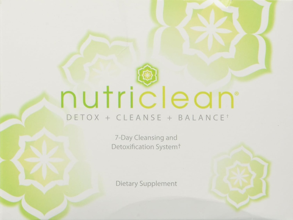 NutriClean 7 Day Cleansing System with Stevia: Probiotique pour la santé digestive, le soutien immunitaire, fibre, magnésium et mélange à base de plantes (7 portions, sans gluten)