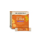 Dr Mercola Vitamine C-PAK avec Quercetin - boisson quotidienne de soutien immunitaire - Mélange de zinc et de vitamine D3 - Sans gluten - Arôme orange effervescent - 30 paquets