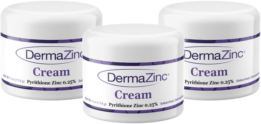 DermaZinc Therapy Cream, Zinc Cream for Skin, SkinDisorder ReliefCream for Psoriasis, Dermatitis, Eczema, and Other Skin Condition (3 Pack)