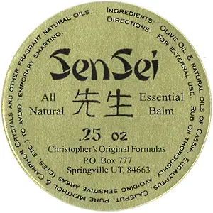 Formules originales de Christopher Ointment Menthol Rub .25 oz