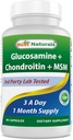 Best Naturals, Glucosamine Chondroitin MSM Supplements, 2600 mg per Serving, 90 Capsules (90 Count (Pack of 1))