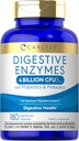 Enzymes digestives Carlyle avec probiotiques et prébiotiques 180 capsules Supplément sans OGM et sans gluten pour les hommes et les femmes