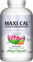 Maxi Health Calcium 1000 mg supplément avec vitamine D3 (1000 UI) et magnésium (500 mg) - os, dents et soutien articulaire pour les hommes et les femmes - 360 capsules - Maxi Cal