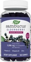 Nature's Way Sambucus Elderberry Gummies - Supplément de soutien immunitaire pour les enfants et les adultes* - avec les vitamines C, D3, Zinc et le soutien antioxydant* - Sans gluten et végétarien - 100 Gummies