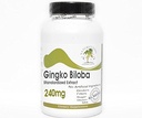 Ginkgo Biloba Extrait standardisé 240mg 24% Glycosides ~ 200 Capsules - Pas d'additifs ~ Suppléments pour la nature