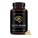 Cerveau Elite - Supplément Nootropique pour Focus, Mémoire et Clarté Mentale - ALCAR, Lions Mane, ALA, L-Theanine, Complexe Vitamine B - Énergie Naturelle, Sans Caféine (60 Capsules)