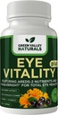 NATURAUX VALLÉS VÉGÉTAUX Vitalité des yeux Plus Supplément, avec les nutriments Areds-2, Maquibright, Fleur de Marigold, Vitamines C & E, Zinc, Cuivre, 60 Capsules (1)
