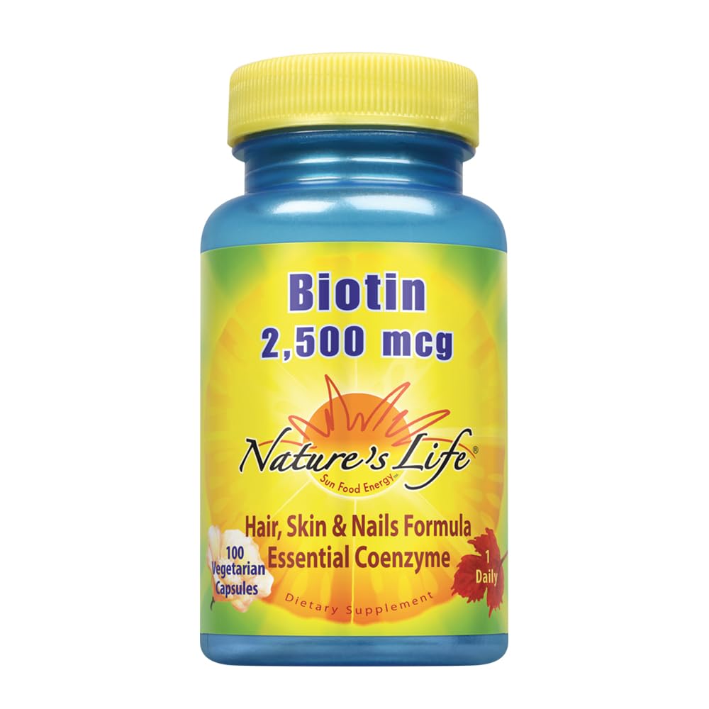 Nature's Life Biotin 2500mcg (en anglais seulement) Cheveux sains, peau, ongles et soutien au métabolisme (en anglais seulement)