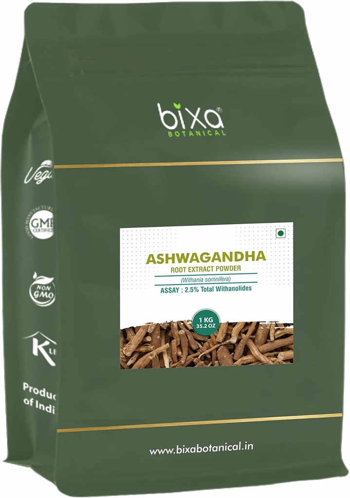Bixa BOtanICAL Ashwagandha extrait sec racine - 2,5 % Total Withanolides par gravimétrie (35,2 Ounce (paquet de 1))
