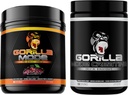 Gorilla Mind Pre Workout (Cherry) + Créatine (100 Serv.) - Stack complet pour une meilleure résistance, puissance de sortie et taille musculaire