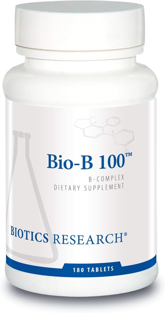 Recherche en biotechnologie Bio B 100 - Le complexe de vitamine B favorise l'énergie et la santé - 180 comprimés
