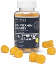 Gommies de vitamine de la peau de particules, supplément quotidien sans gluten pour le soutien sain de la peau, supplément pour hommes fait avec la vitamine C, Collagène, Biotine et Zinc, Saveur de citron, 60 Gommies, 1 mois d'approvisionnement