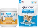 Beurre multivitamine tout-en-un pour chiens seniors (60ct) et Glandex Anal Gland Soutien Beurre d'arachides doux pour chiens (30ct)