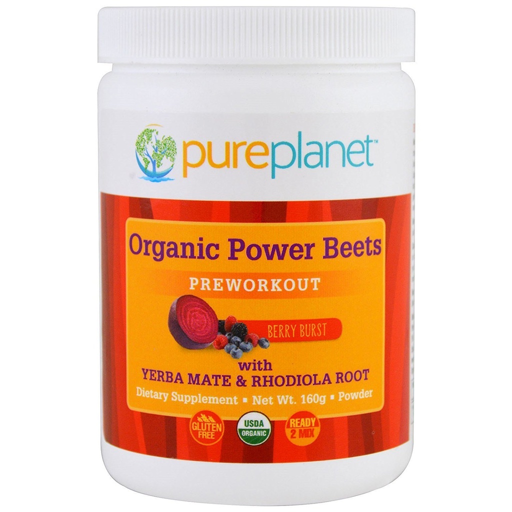 Pure Planet Bio Power Beets Preworkout Berry Burst 160 g