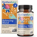 Motherlove Balancing Blend (60 capsules liquides) Supplément à base de plantes pour la période et la santé hormonale postpartum — non-OGM, herbes biologiques, végétalien, casher
