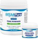 KALA SANTE MSMPure Poudre fine 1 lb et crème musculaire et articulaire 2 oz