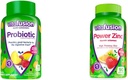 Suppléments gommy probiotiques de Vitafusion, framboise, pèche et aromatisants de mangue, approvisionnement de 35 jours, 70 vitamines Gummy au zinc, aromatisants de fraise de Tangerine, 90 comte