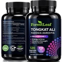Tongkat Ali et Fadogia Agrestis pour les hommes Supplément w/BioPerine - Tonkat-Ali Max Strength 200:1 Extrait - Long Jack Tongkat-ali pour les hommes - Croissance musculaire, performance et énergie - 120 capsules en poudre