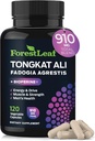 Tongkat Ali et Fadogia Agrestis pour les hommes Supplément w/BioPerine - Tonkat-Ali Max Strength 200:1 Extrait - Long Jack Tongkat-ali pour les hommes - Croissance musculaire, performance et énergie - 120 capsules en poudre