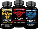 Prime Labs Premier test Booster testostérone + Supplément de sommeil de nuit + Tongkat Ali Plus (60 comtes chacun)