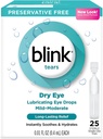 Blink Lairs Lubrifiant gouttes oculaires doux-modéré oeil sec, 25 Compte - 0,01 oz (4 Pack)