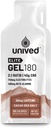 Unived Elite Gel 180-2:1 Ratio of Simple & Complex Carbs with Beta Alanine & Essential Electrolytes - for Endurance Athletes Runners & Cyclists -180kcal - Cocoa Sea Salt - 50mg Caffeine - Pack of 6