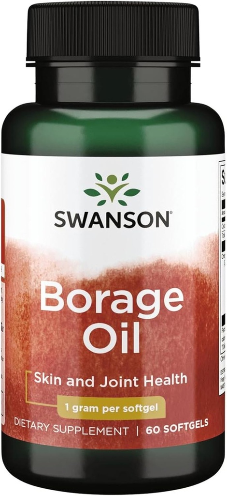 Swanson Borage Oil Gla (Omegatru) 1000 Milligrammes 60 gels
