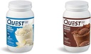 Quest Nutrition Vanille Poudre de protéines de milkshake, 24g de protéines, 1g de sucre, faible teneur en glucides et chocolat Poudre de protéines de milkshake, 22g de protéines, 1g de sucre, faible teneur en glucides, sans gluten