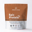 Sprout Living Protéine épique, Protéines végétales et superaliments Poudre, Chocolate Maca Poudre de 20 grammes de poudre de protéines organiques, végétalien, non laitière, non-OGM, sans gluten, faible sucre (5 livres, 60 portions)