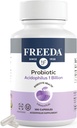 FREADA Acidophilus Probiotique 1 Million CFU – Lactobacillus Acidophilus avec Inuline Biologique et Agave Bleu – Santé Digestive, Régularisation et Soutien Immune – Vegan, Kosher, Non-OGM (100 Capsules)