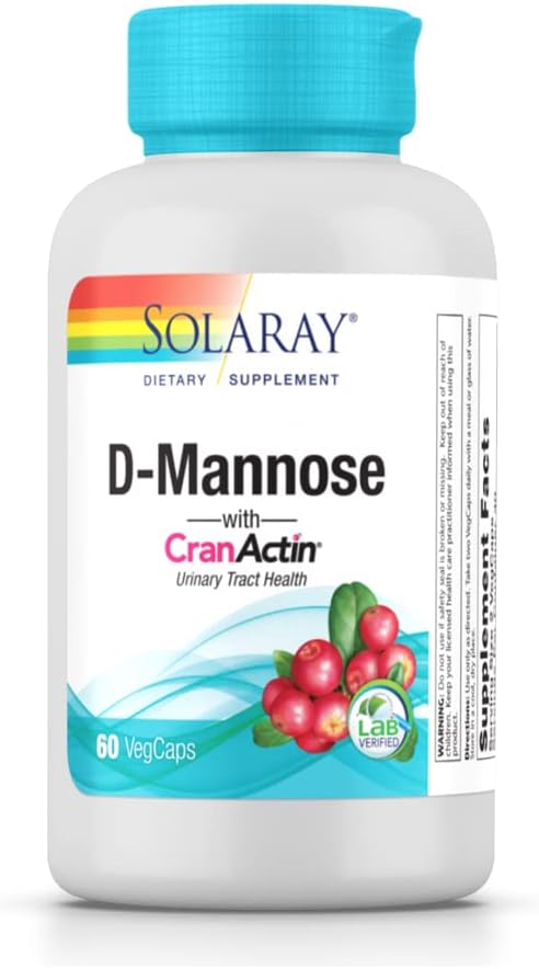 Solaray D-Mannose avec CranActin - 60 Capsules végétariennes