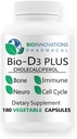 Bio-D3 Plus Boron Vitamine K2 Magnésium et zinc-supports Nerves cardiovasculaires Muscles Dents osseuses Gums immunitaires Santé Tissus Réparation Balance Hormones Métabolisme 180 Caps végétaliens