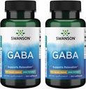 Swanson GABA - Supplément Acid Amino Promouvoir le repos et la relaxation pour soutenir le sommeil reposant - Formule à haute puissance pour soutenir les niveaux de stress en santé - (100 capsules, 500 mg chacune) (2 pack)