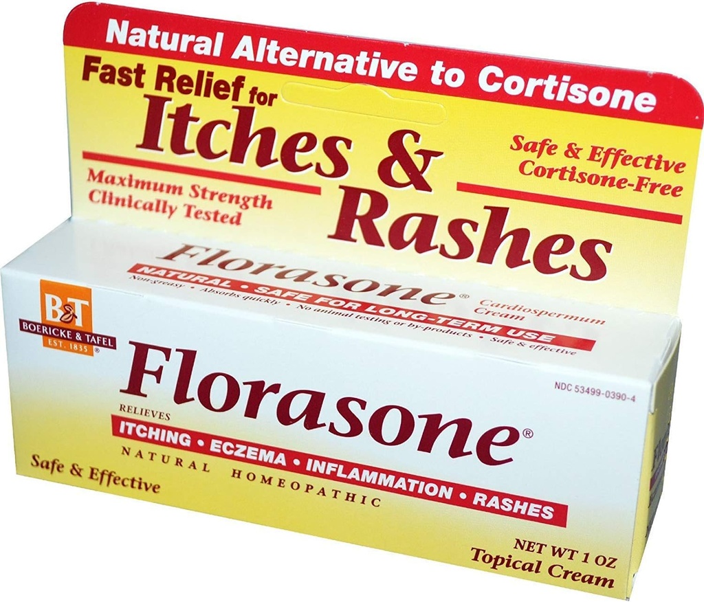 Boericke & Tafel Florasone Démangeaisons & Rashes Crème - 1 oz, 2 paquets