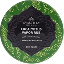 Svasthya Corps & Mind Eucalyptus Vapor Rub - ouvre Passages nasaux & Hydratants La peau, la toux, le nez et le soulagement de la congestion, huile d'olive, cire d'abeille, lavande, romarin - Fabriqué aux États-Unis, 2oz