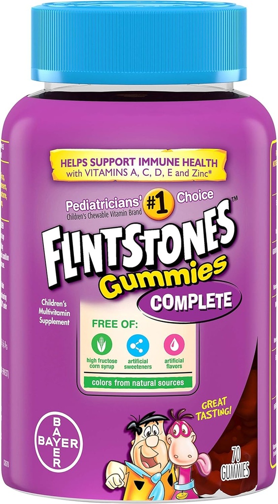 Flintstones Gummies multivitamines complètes pour enfants, 70 comtes