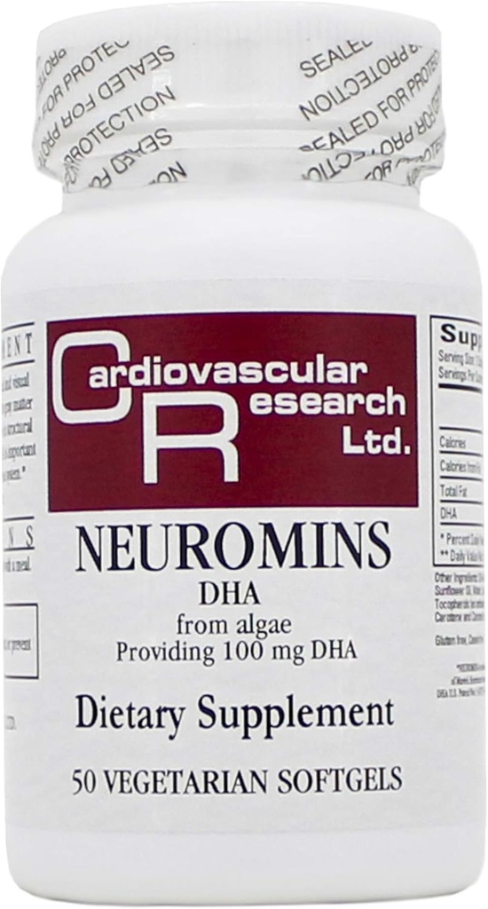 Neuromine 100mg (DHA) 50 Capsules - 3 Pack - Formules écologiques/Recherche cardiovasculaire