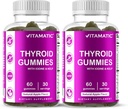 Vitamatic 2 Pack Thyroïde Vegan Support Gommies avec Iodine & Kelp – 60 Compte – Basé sur les plantes – Supporte l'énergie et le métabolisme