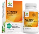 Terry Naturally Adaptra - Supplément pour soutenir la santé adrénale - Supplément Ashwagandha avec Rhodiola Rosea Extract - Supplément à base de plantes pour soutenir l'énergie et la concentration - 60 capsules