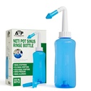 Neti Pot Sinus Rinse Bouteille pour Relief Sinus Naturel - Nettoyant Nez Rinse pression pour Adulte & Enfant - Système d'irrigation nasale par Abraham The Pharmacist