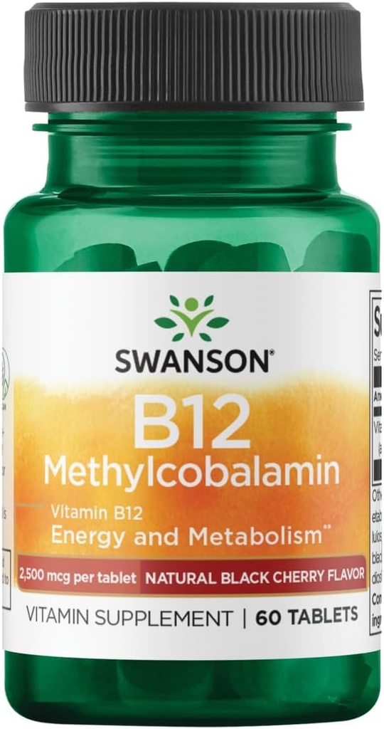 Swanson méthylcobalamine Haute absorption Vitamine B-12 2,5 milligrammes 60 onglets
