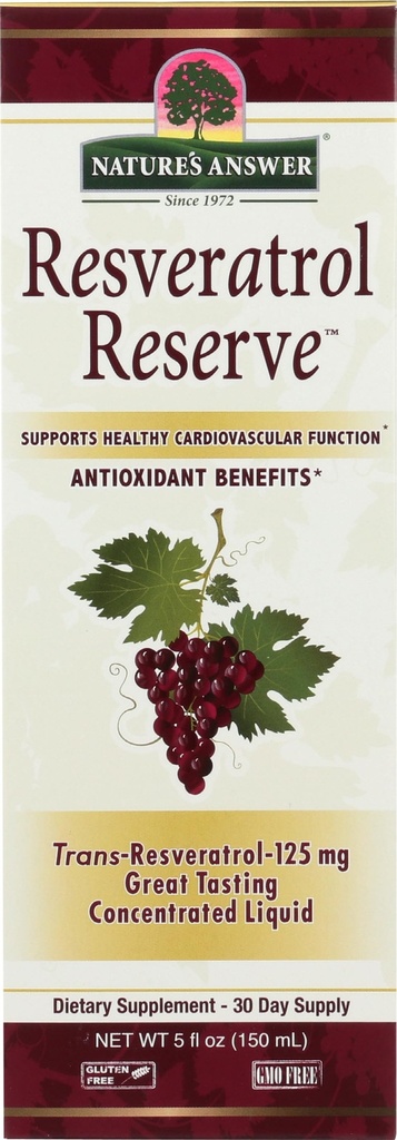 Réponse de la nature Resveratrol libre d'alcool Réserve 5oz liquide concentré.